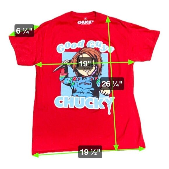 Chucky Good Guys Movie Red T-Shirt  Size M  100% Cotton  Ripple Junction “READ” - Picture 7 of 7